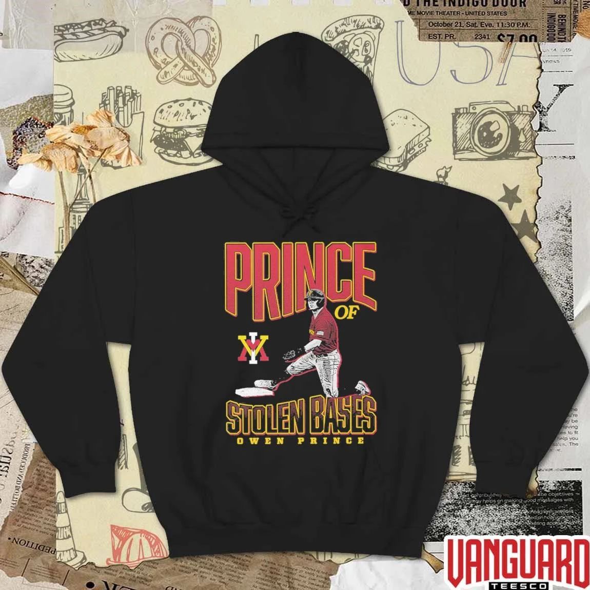 Owen Prince Prince of Stolen Bases VMI Keydets Baseball t-shirt