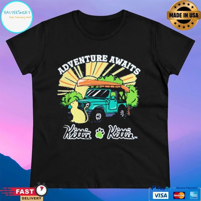 Adventure Awaits Kittie T-shirt