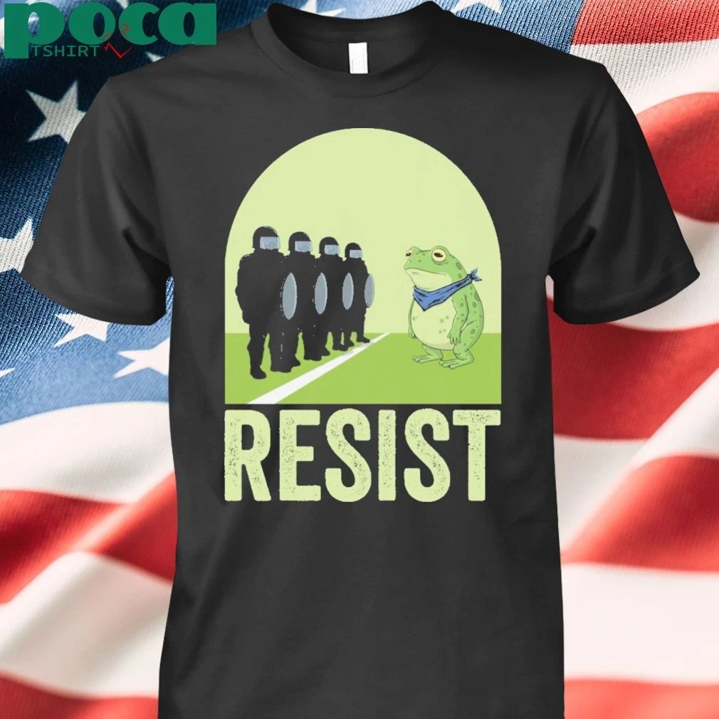 Resist Frog – Portland Protest Activist Vintage Poster T-shirt