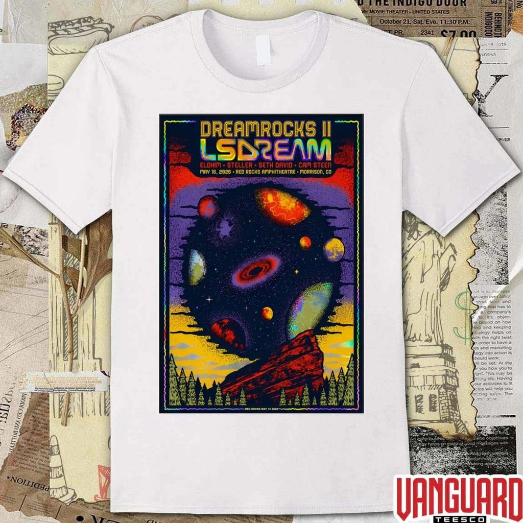 LSDREAM Pop-Up Shop Poster May 16 2026 Red Rocks Amphitheatre In Morrison CO t-shirt