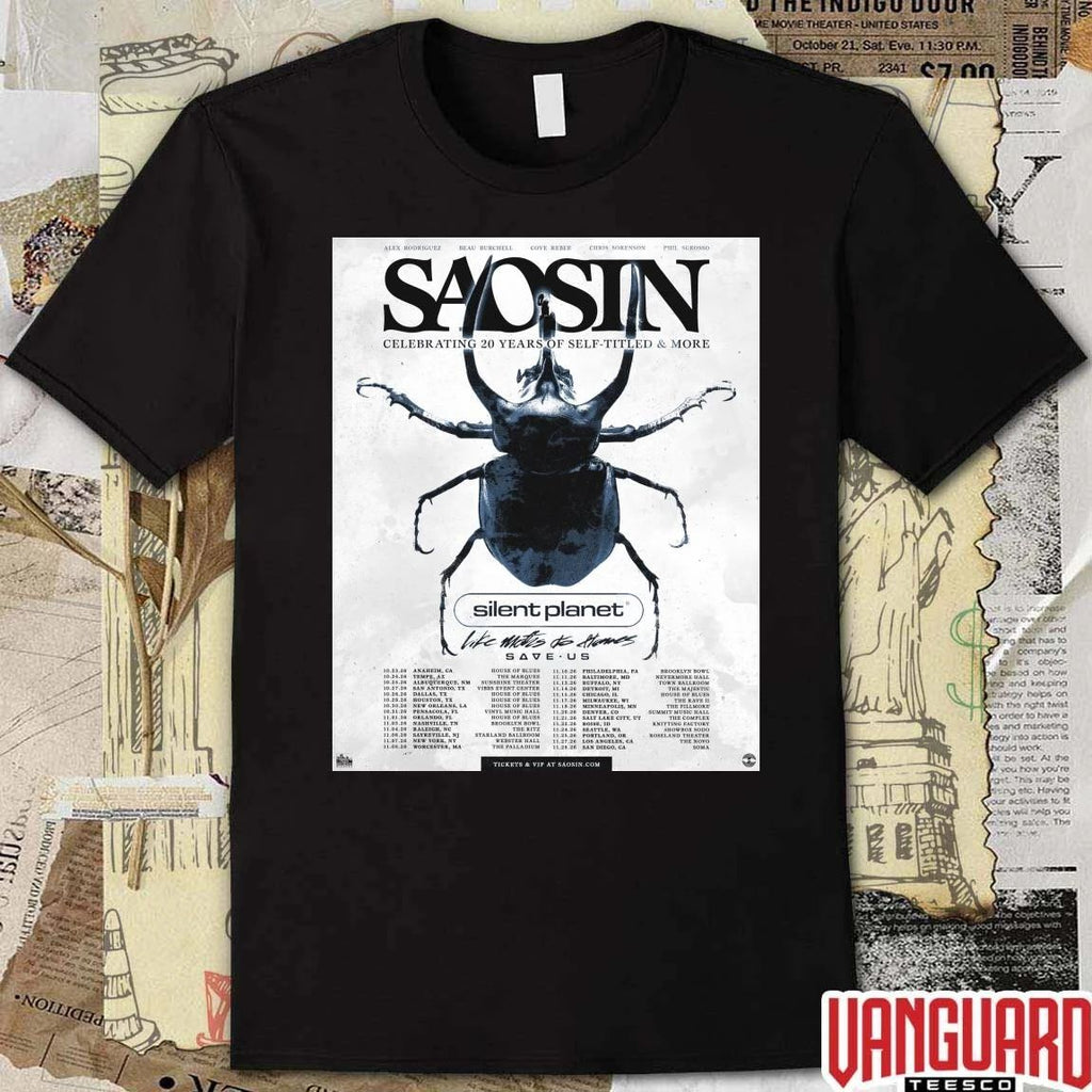 Saosin Celebrating 20 Years Of Self-Titled And More Silent Planet Poster t-shirt
