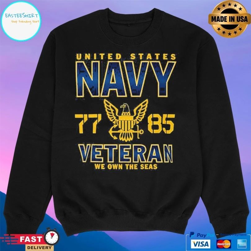 United States Navy Veteran We Own The Seas 77 85 T-shirt