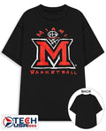 Miami RedHawks Basketball Big M logo shirt