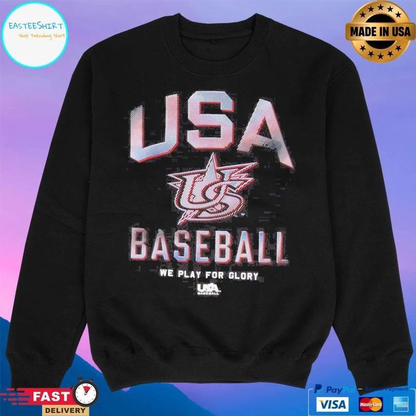 USA Baseball We Play For Glory Baseballism X USA T-shirts