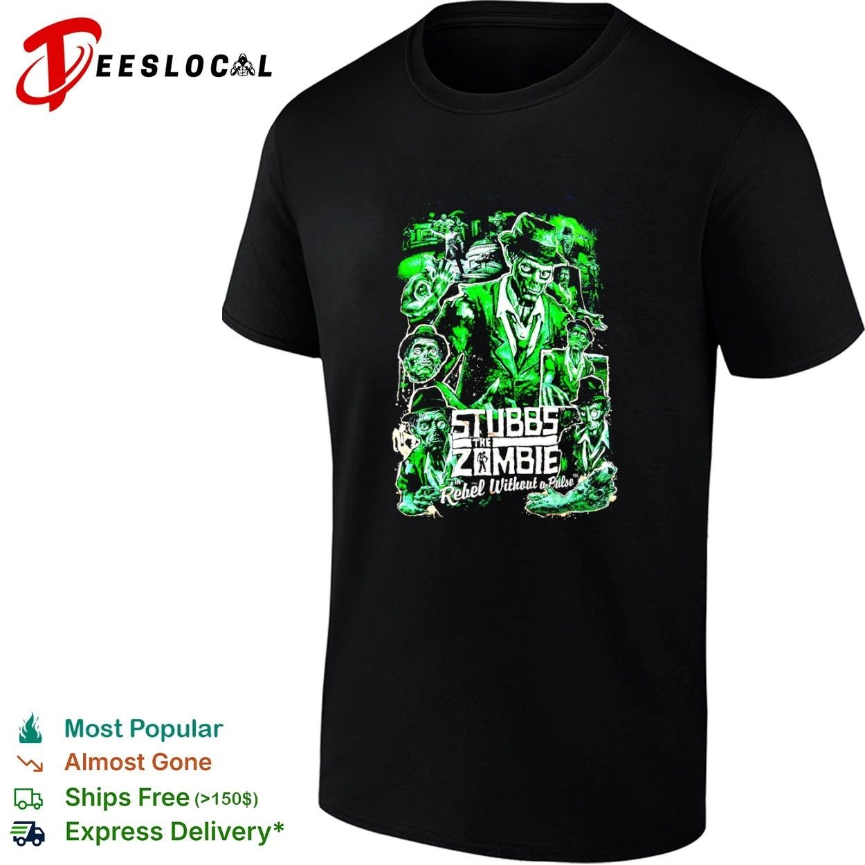 Stubbs the Zombie in Rebel Without a Pulse T-shirt