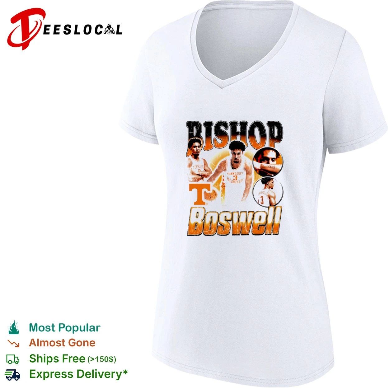 Bishop Boswell Tennessee Volunteers NCAA Basketball T-shirt