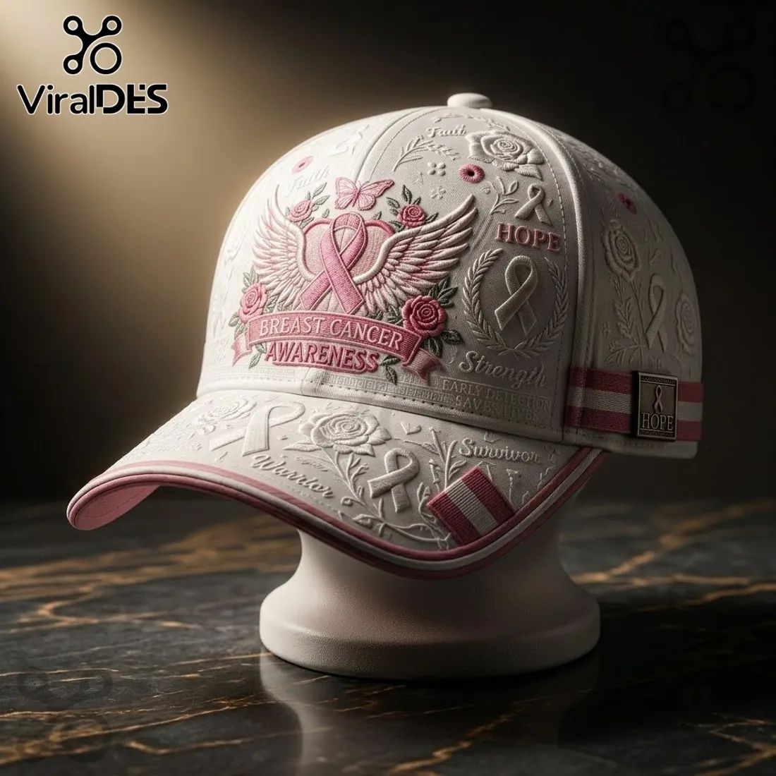 Breast Cancer Awareness 2026 Rose Baseball Cap