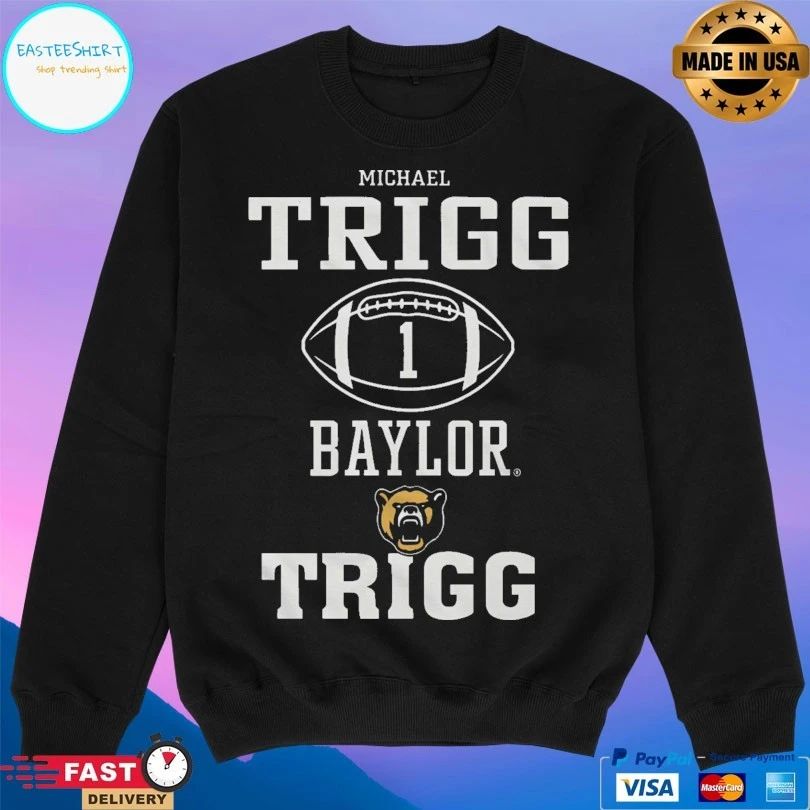 Michael Trigg Baylor Bears Trigg Football T-shirts