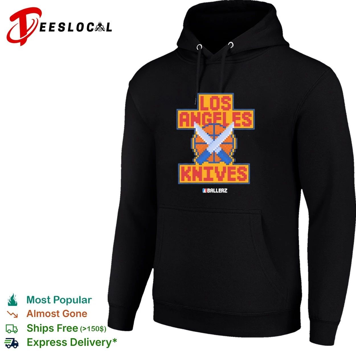 Los Angeles Knives Basketball Pixel Art T-shirt