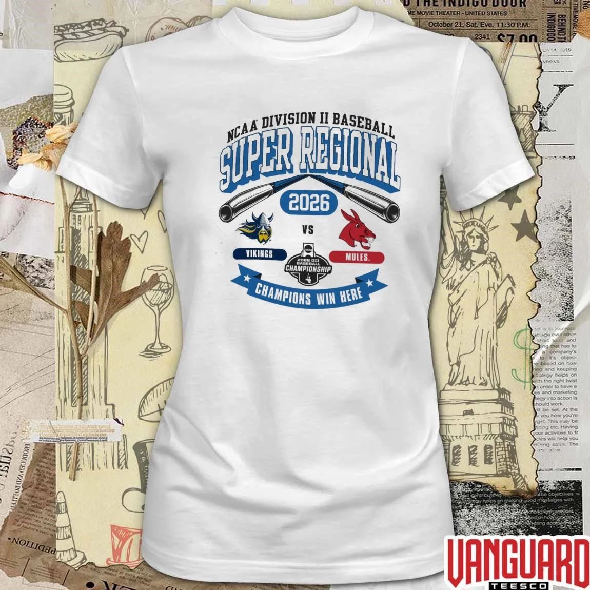 2026 NCAA Division II Baseball Super Regional Central Missouri Vikings Vs Mules Champions Win Here t-shirt