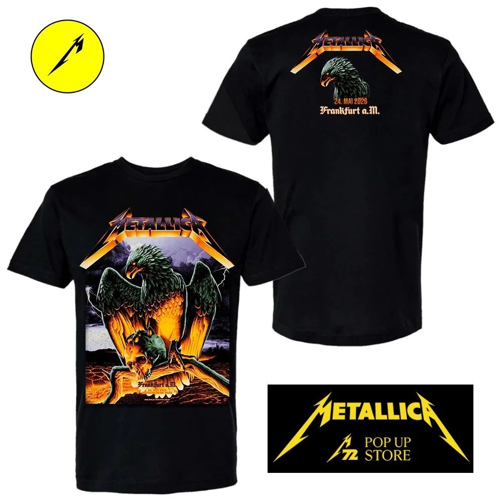 Metallica May 24, 2026 Frankfurt, Germany At Deutsche Bank Park limited edition Poster By Max Loeffler Two Sided Shirt