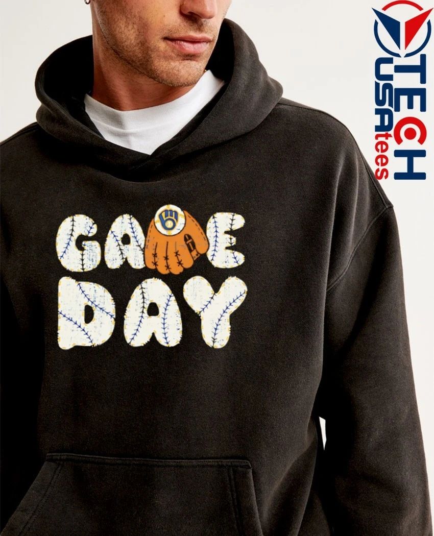 Game Day Milwaukee Brewers Baseball MLB glove shirt