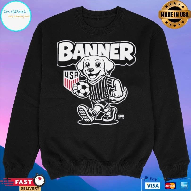 USA Soccer Mascot Banner T-shirts