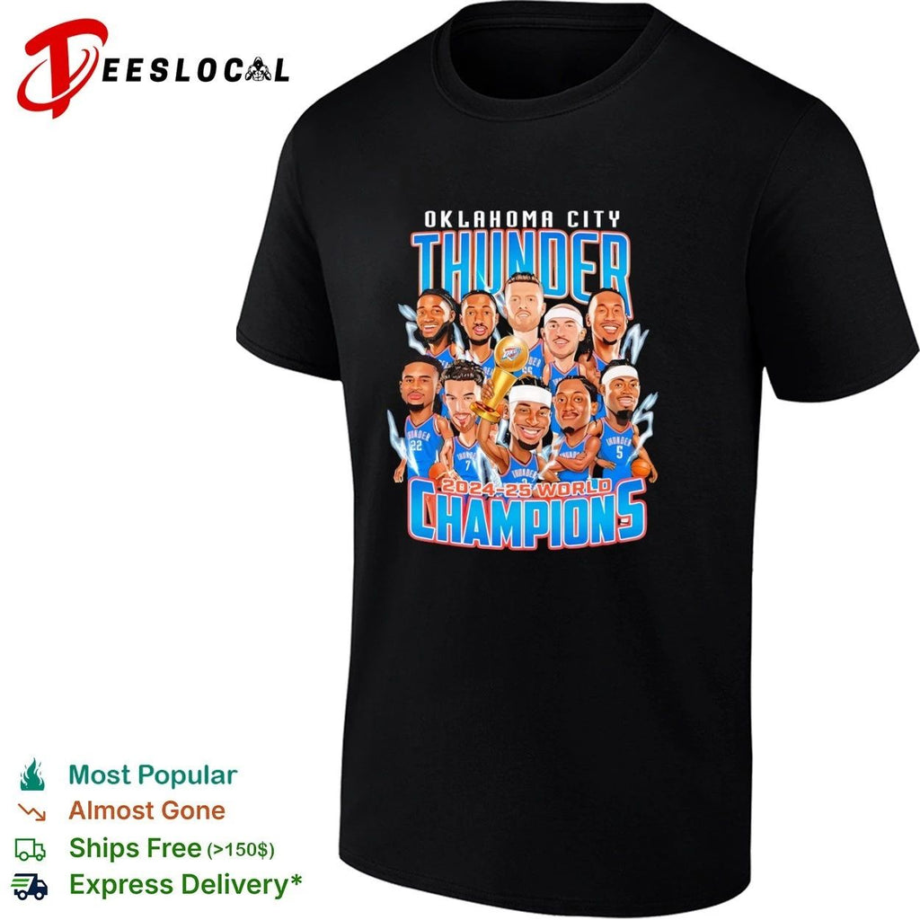 Oklahoma City Thunder 2024-25 World Champions T-shirt