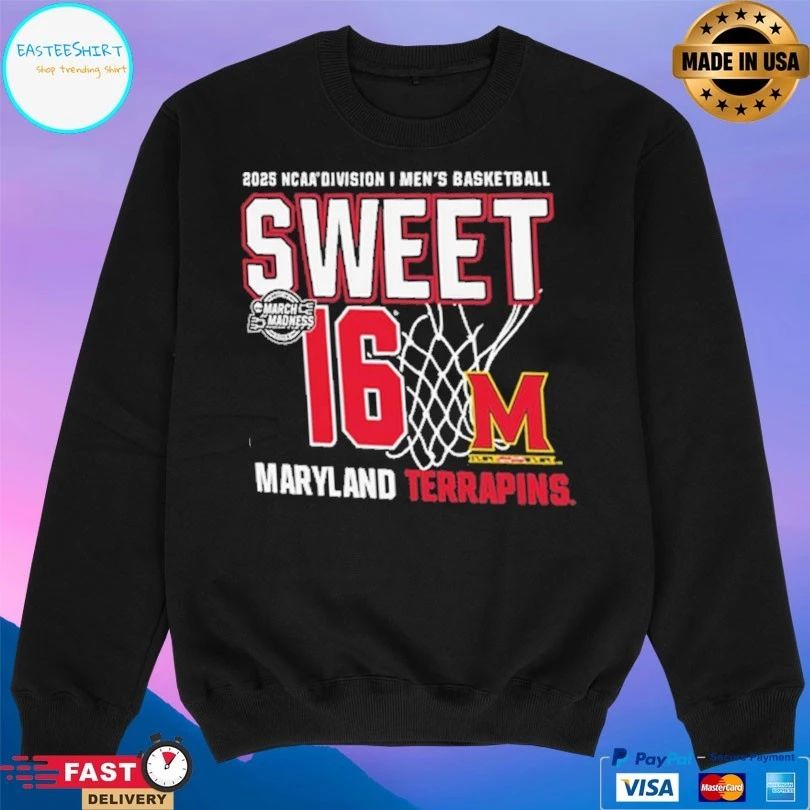 Maryland Terrapins 2026 Ncaa Division I Men’s Basketball Sweet March Madness T-shirt
