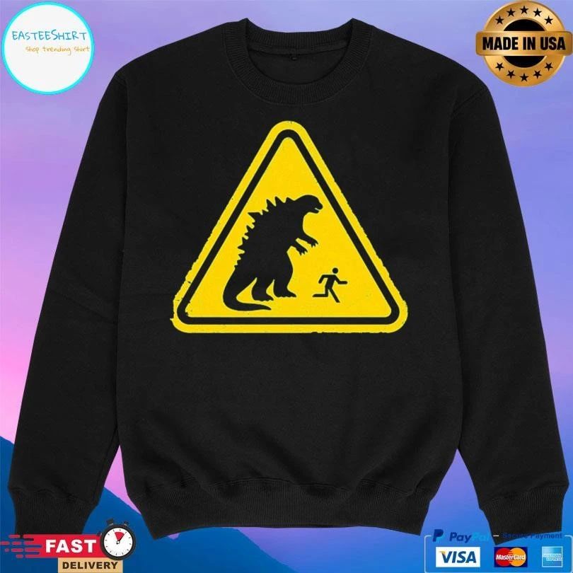 Kaiju Warning Danger Signs T-shirts