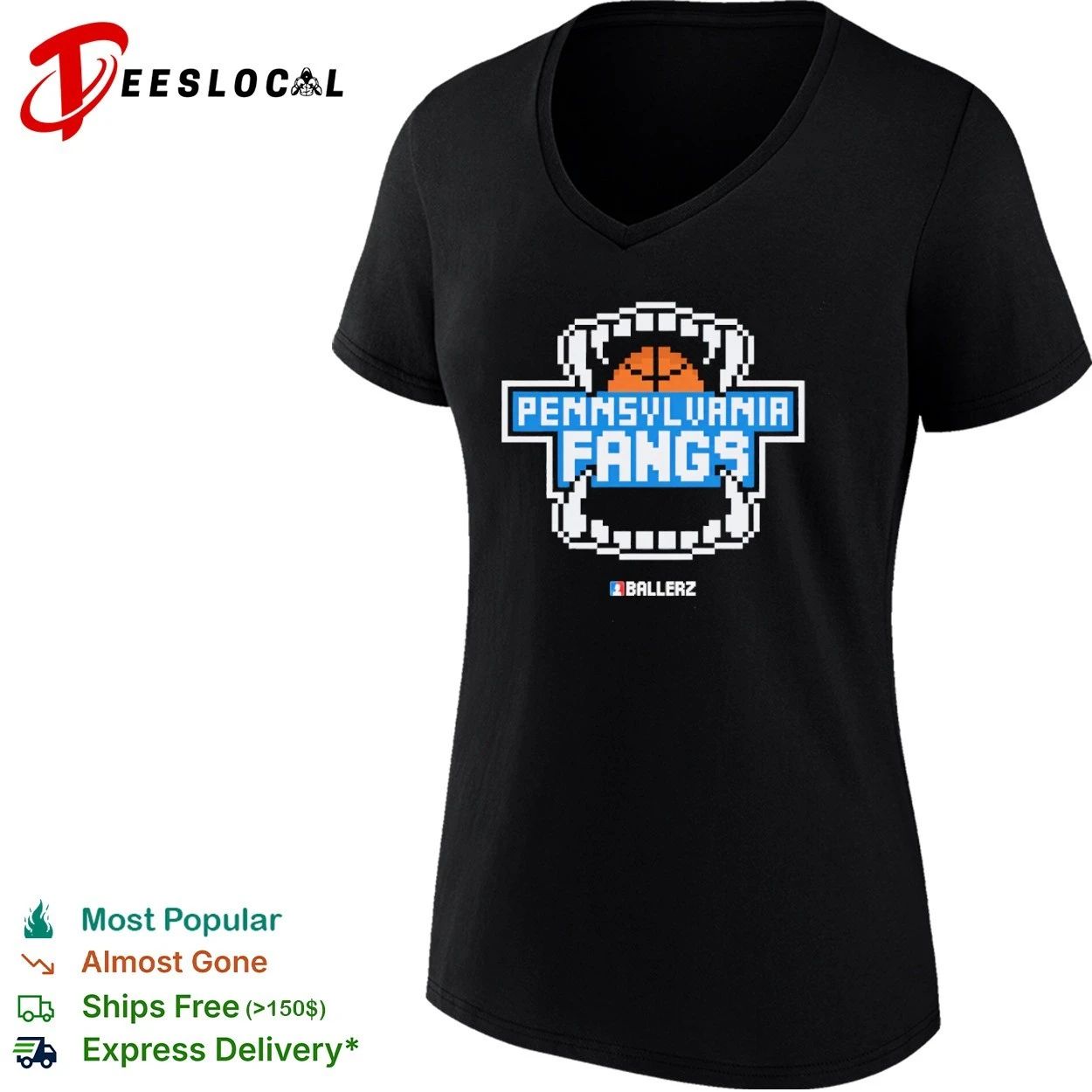 Pennsylvania Fangs Ballerz basketball T-shirt
