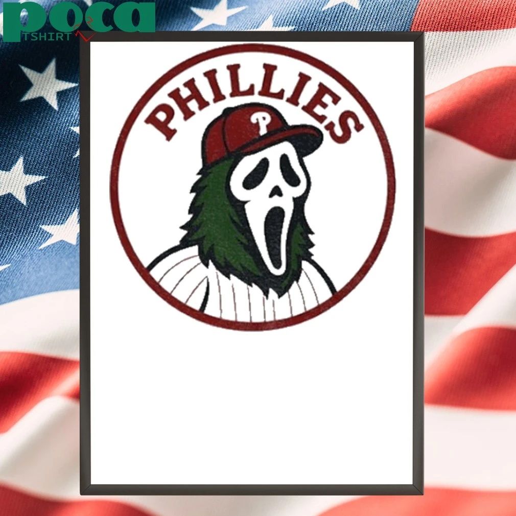 Ghostface Philadelphia Phillies Mlb Baseball 2025 Shirt