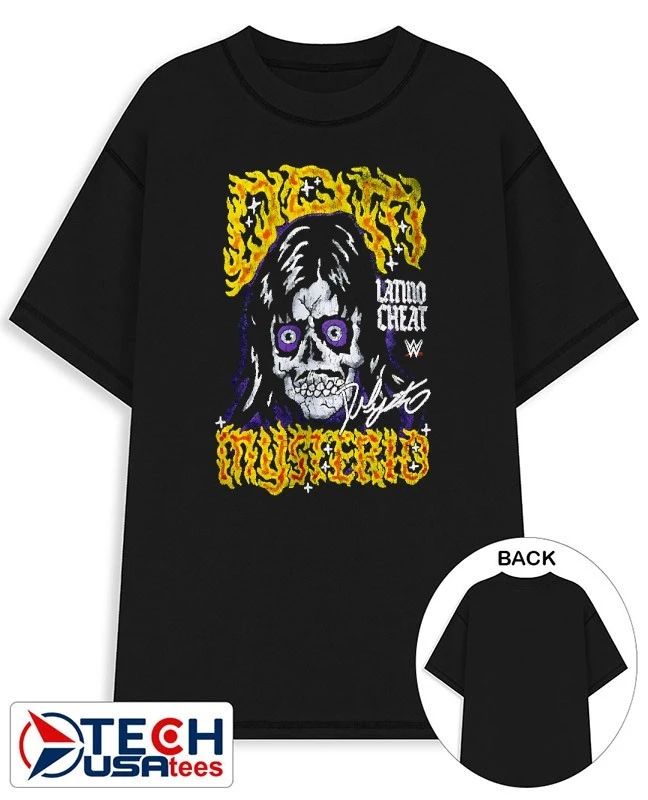 Dominik Mysterio tattoo skull signature shirt