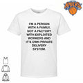 I Am A Person With A Family Not A Factory Anti Exploitation Typography shirt