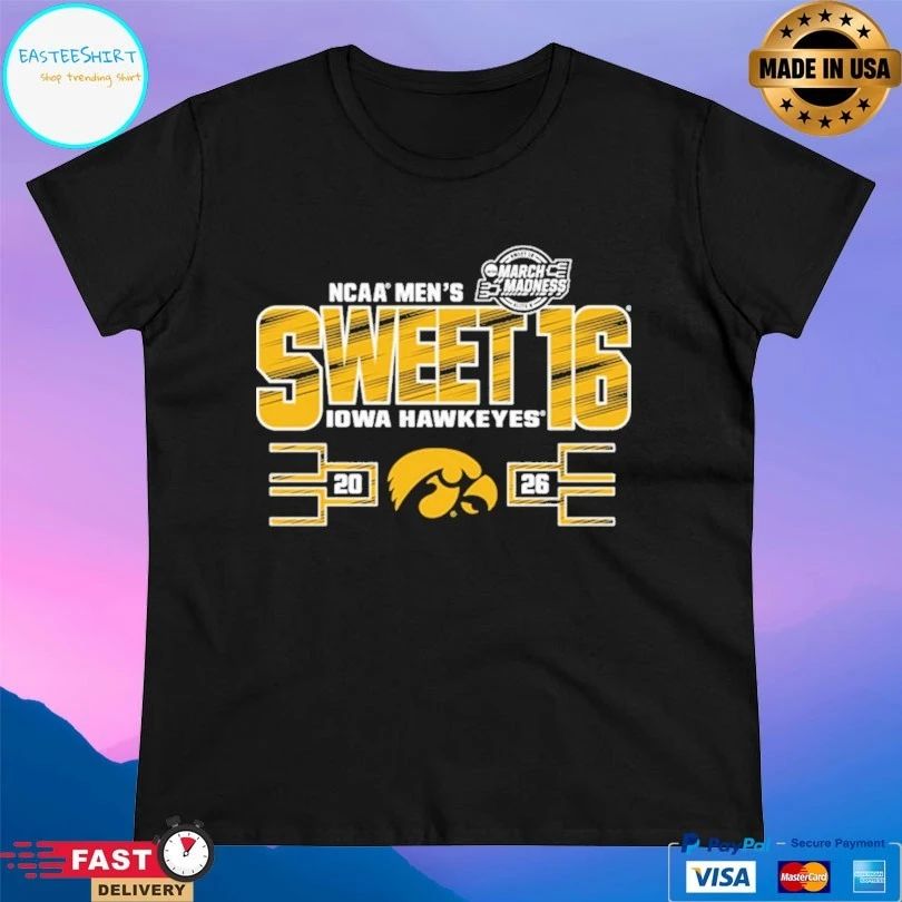 Iowa Hawkeyes 2026 Ncaa Men’s Basketball Sweet 16 March Madness T-shirt