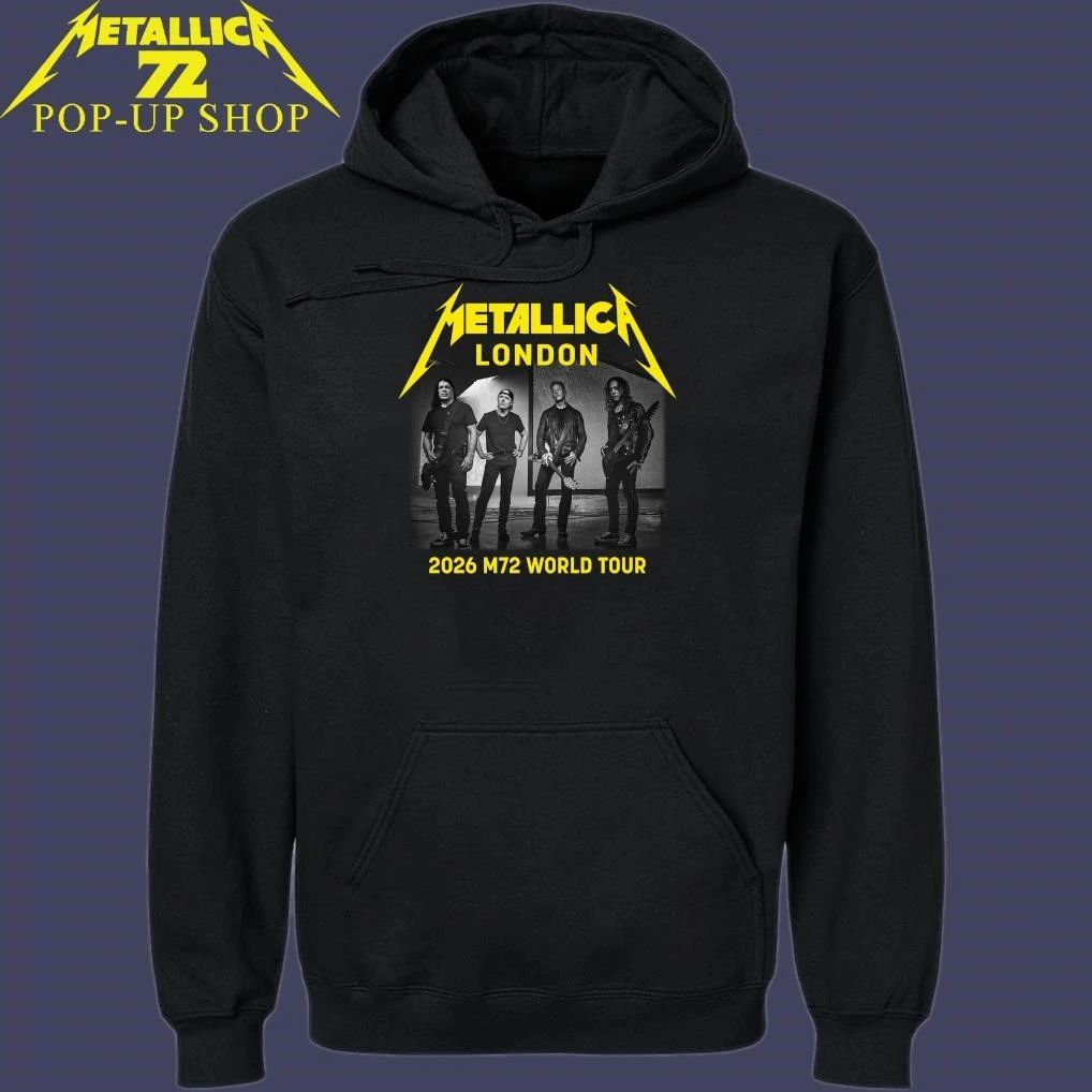 Metallica M72 London England 2026 Band Members World Tour T-Shirt