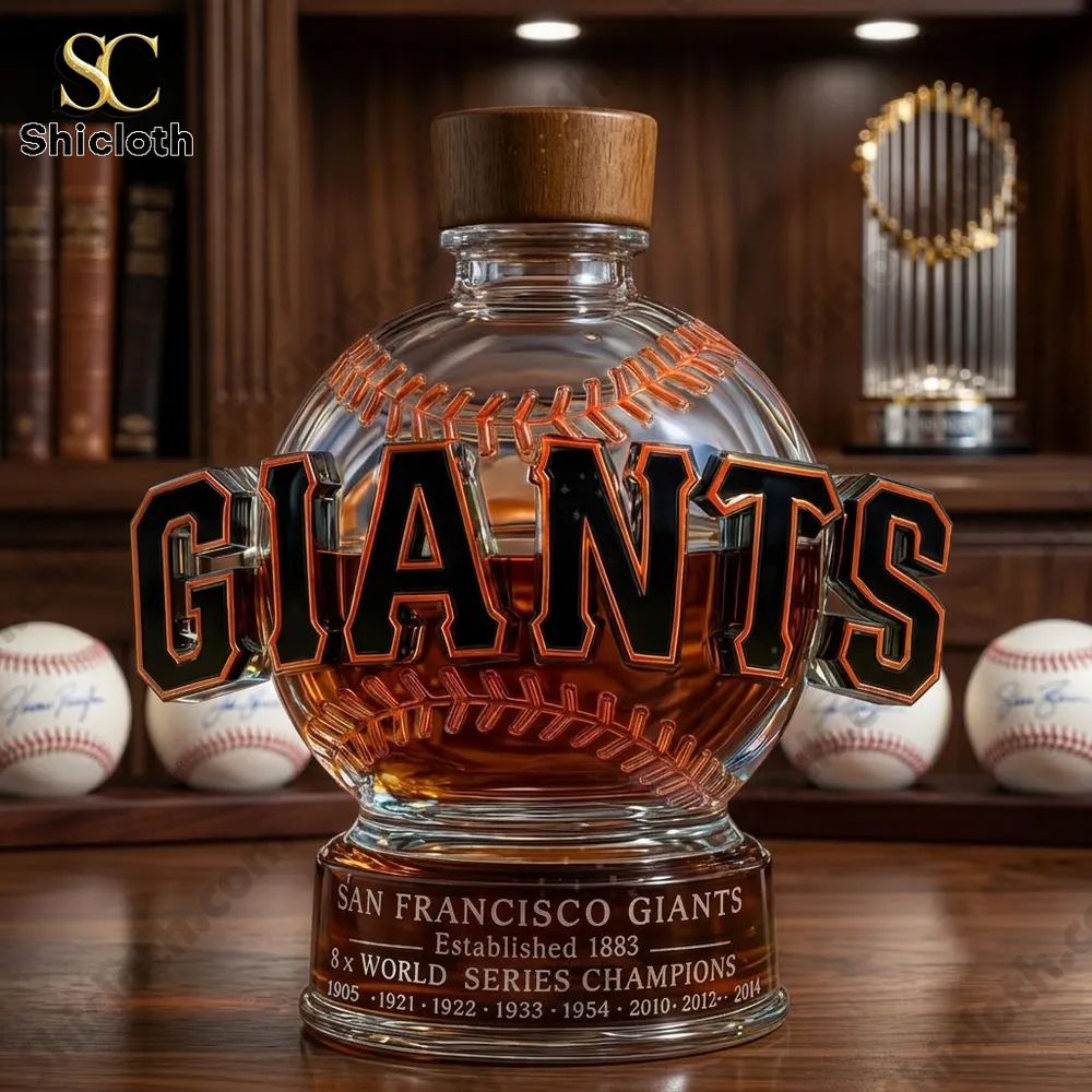 San Francisco Giants 8x World Series ChampsWhiskey Bottle