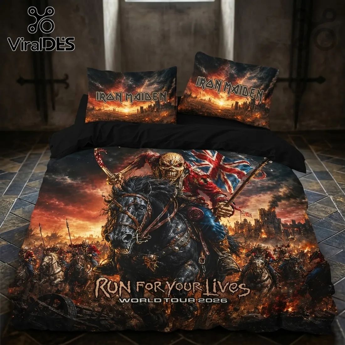 Iron Maiden Run For Your Lives Bedding Set 2026