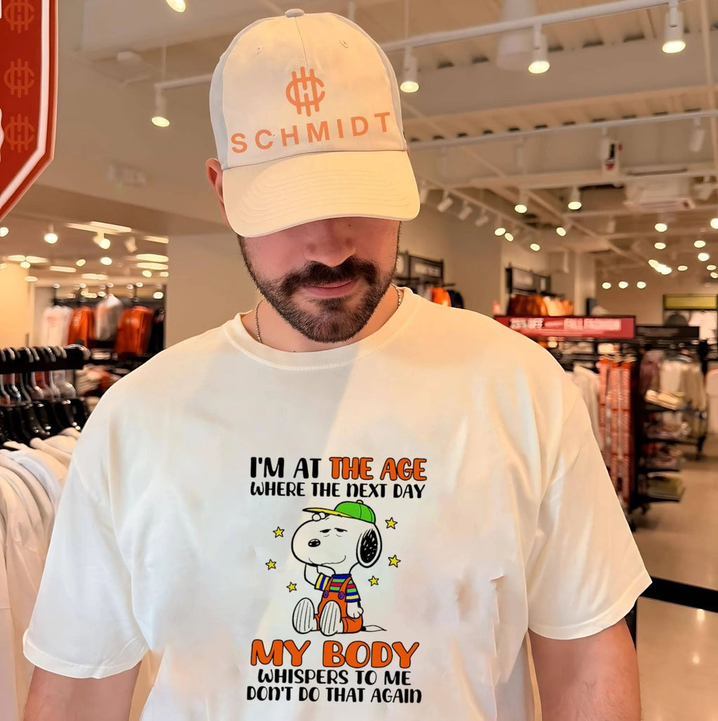 I’m at the Age Where My Body Whispers Don’t Do That Again shirt