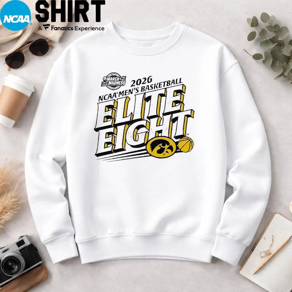2026 Sweet NCAA 16 March Madness Elite 8 Champions Iowa Hawkeyes Logo t-shirt