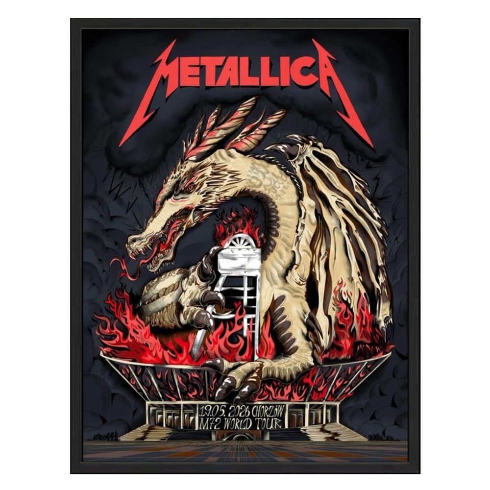Metallica M72 World Tour Chorzow 2026 Pop-Up Poster by Karol Banach