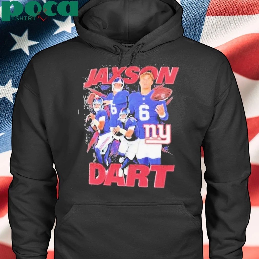 Jaxson Dart New York Giants Notorious Graphic T-Shirt