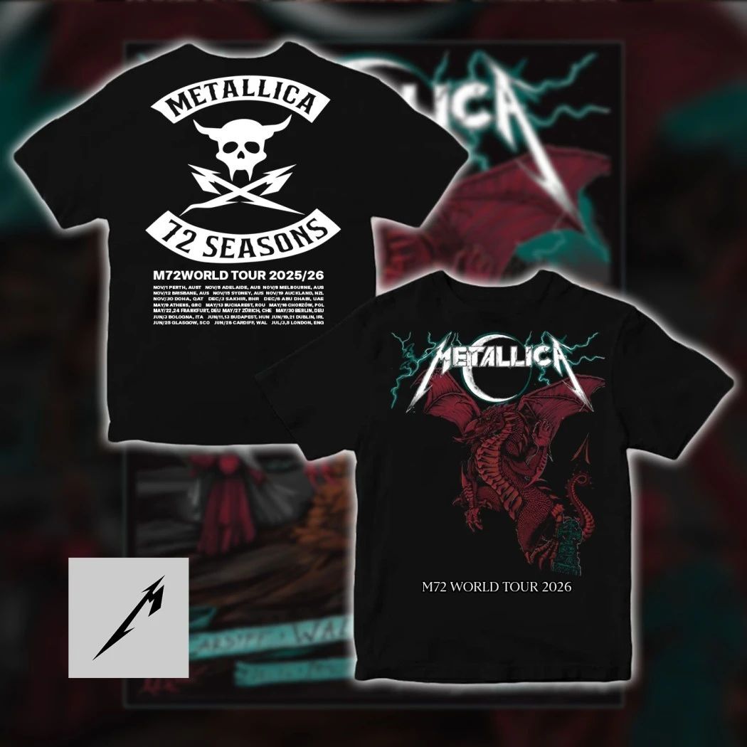 Metallica M72 World Tour 2026 Cardiff Wales T-Shirt – Duchess Of Dark Art
