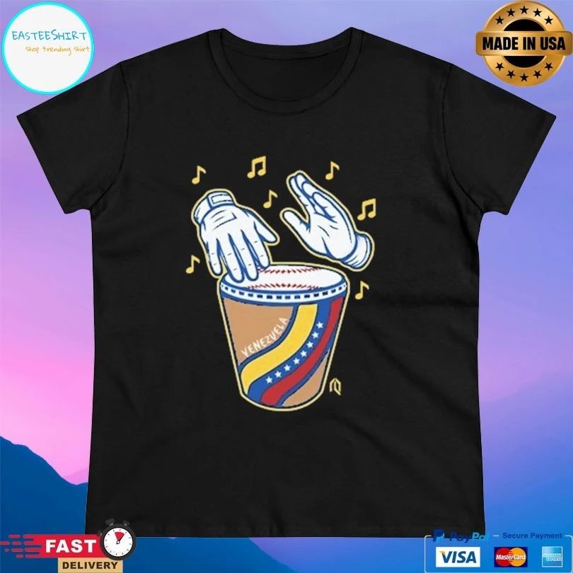 Tambor Béisbol Venezuela Flag Baseball T-shirts