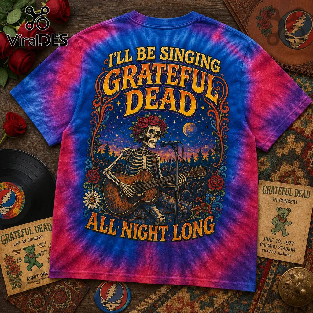 Grateful Dead All Night Long Tie Dye T-Shirt