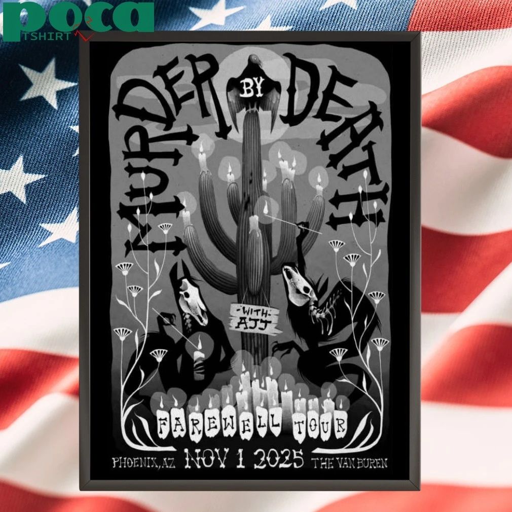 Murder By Death Fall Tour 2025 The Van Buren Phoenix Poster T-shirt