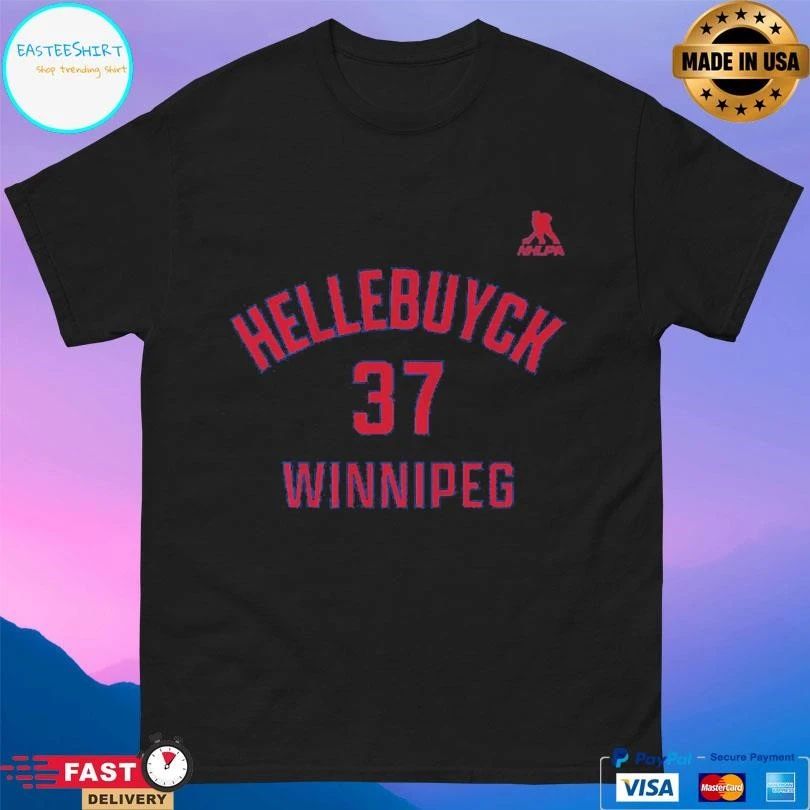 Winnipeg Jets Connor Hellebuyck 37 Winnipeg Name And Number T-shirts