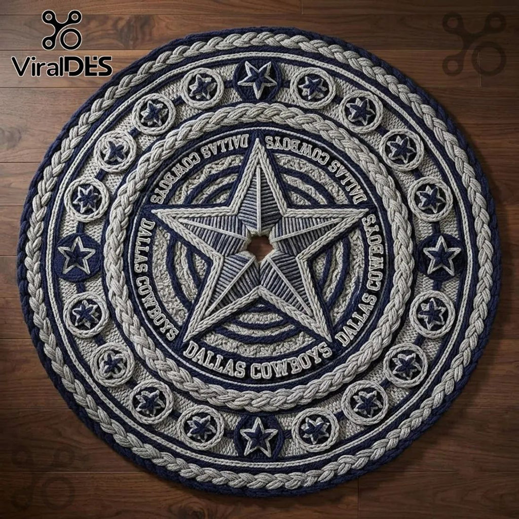 Dallas Cowboys Knitted Christmas Tree Skirt 2026