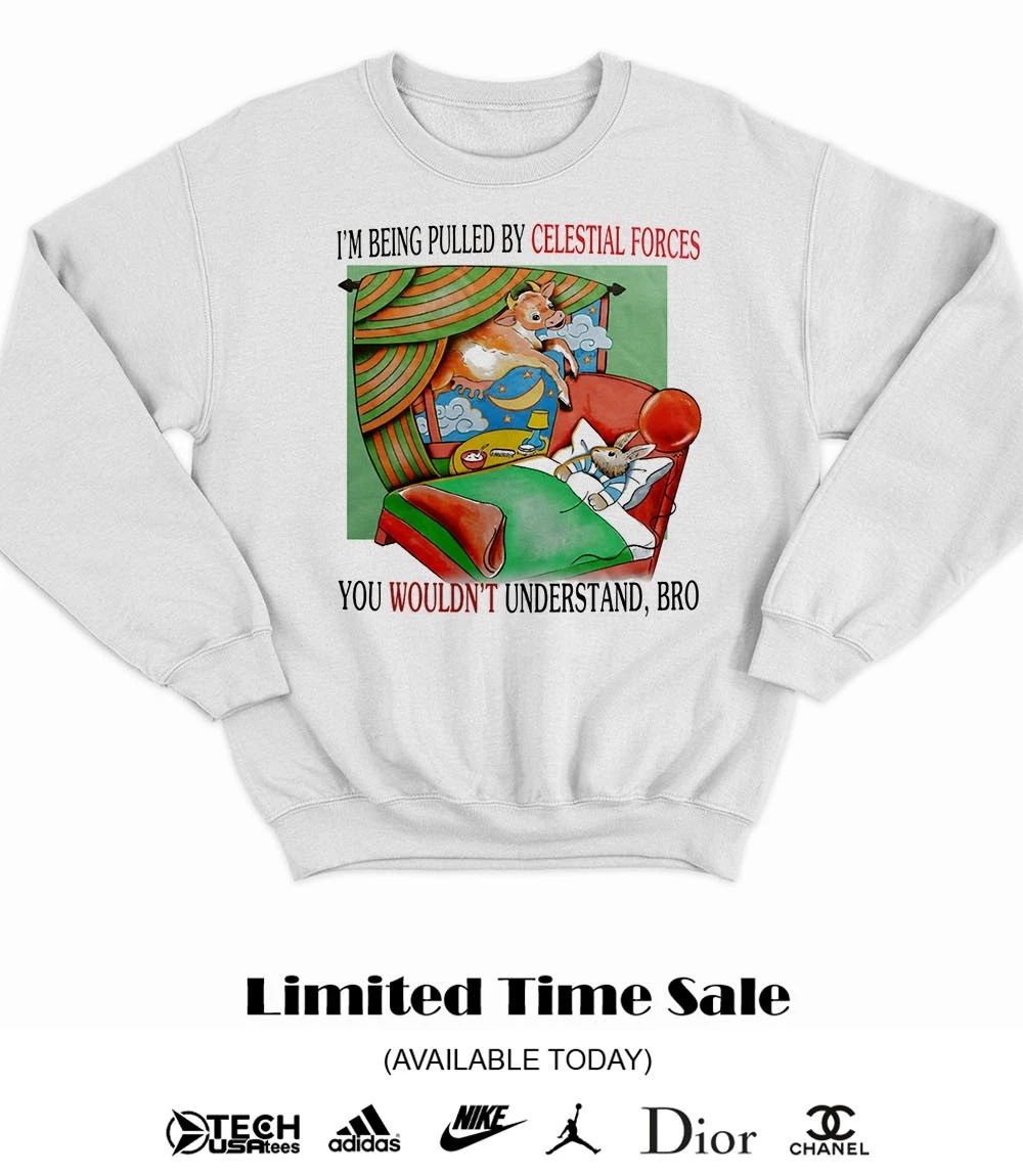 I’m being pulled by celestial forces you wouldn’t understand bro shirt