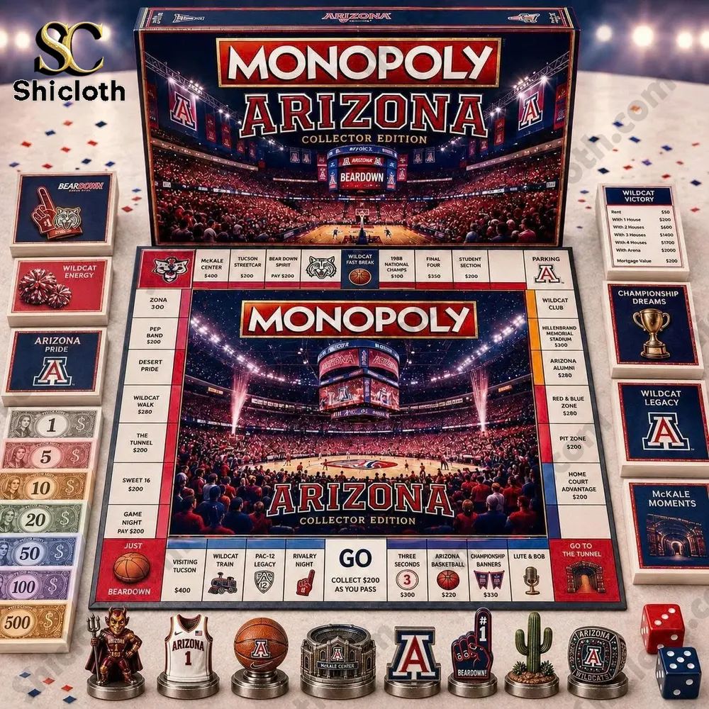 Arizona Wildcats Collector Edition Monopoly Board Game
