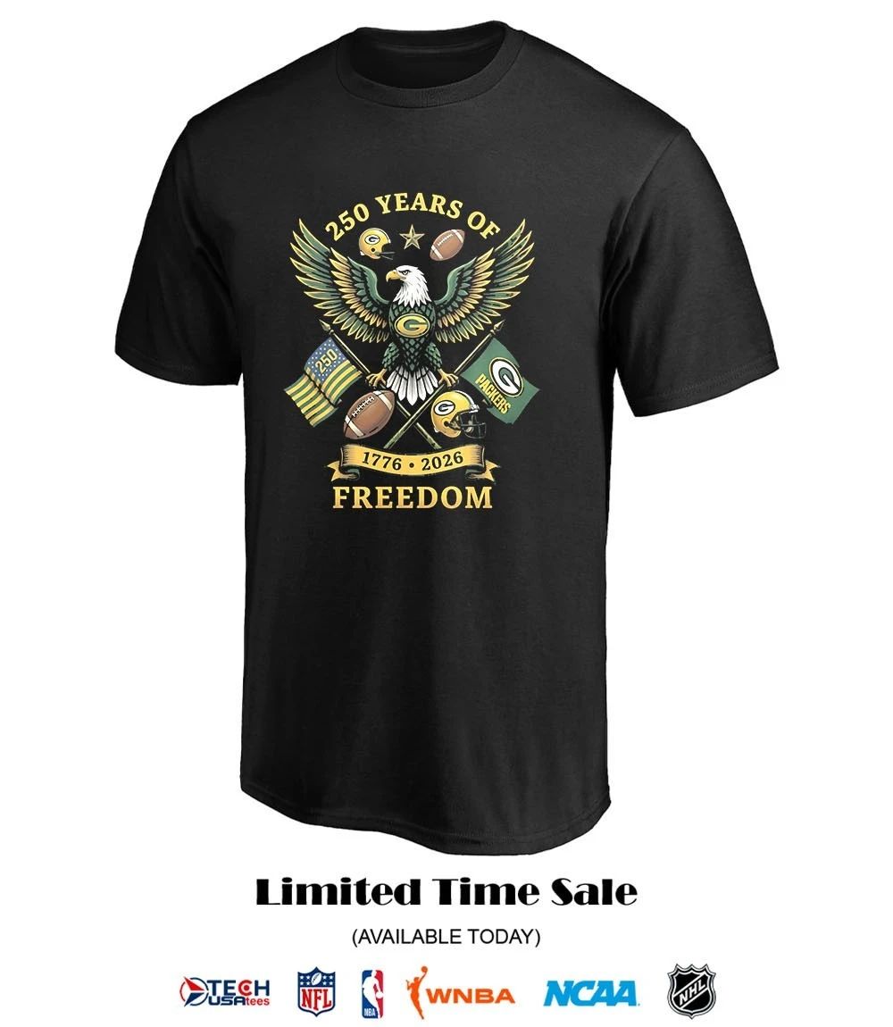 250 years of Freedom Green Bay Packers 1776-2026 shirt