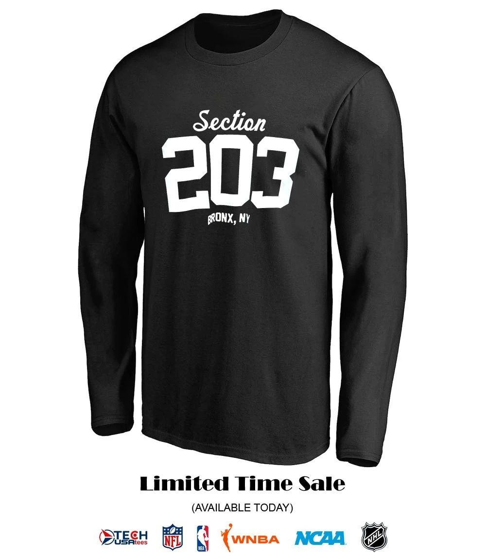 New York Yankees Section 203 Bronx NY shirt