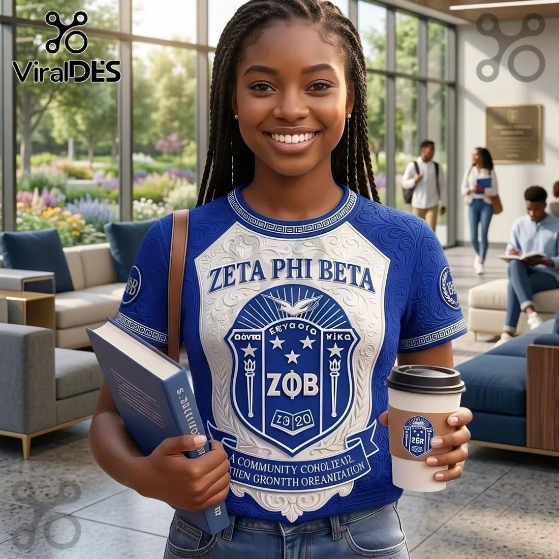 Zeta Phi Beta Sorority Royal Blue Shirt