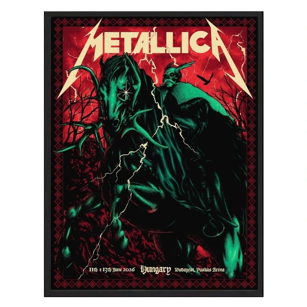 Metallica M72 Budapest Hungary 2026 Pop-up Shop Poster – Puskás Aréna June 11 & 13 by Alex Almeida