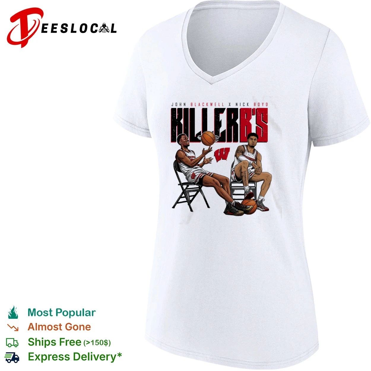 John Blackwell X Nick Boyd Killer B’s Wisconsin Badgers T-shirt