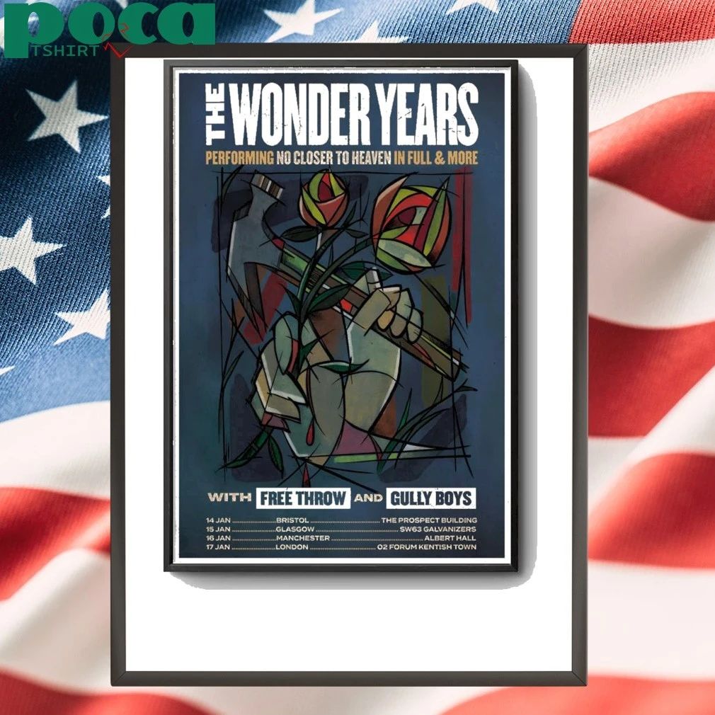 The Wonder Years UK Tour 2026 Poster shirt