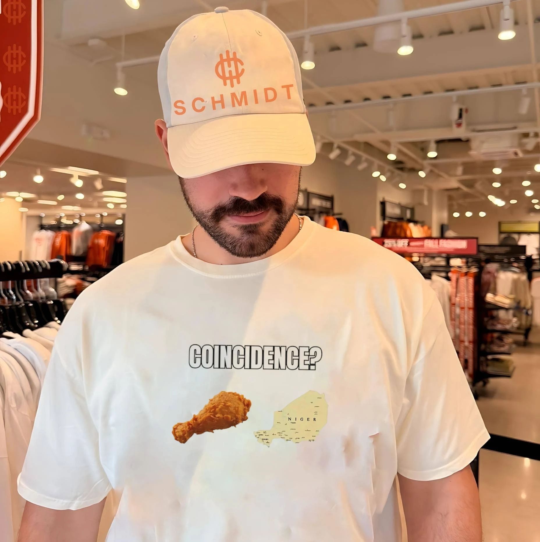 Coincidence between chicken leg and Niger map meme shirt