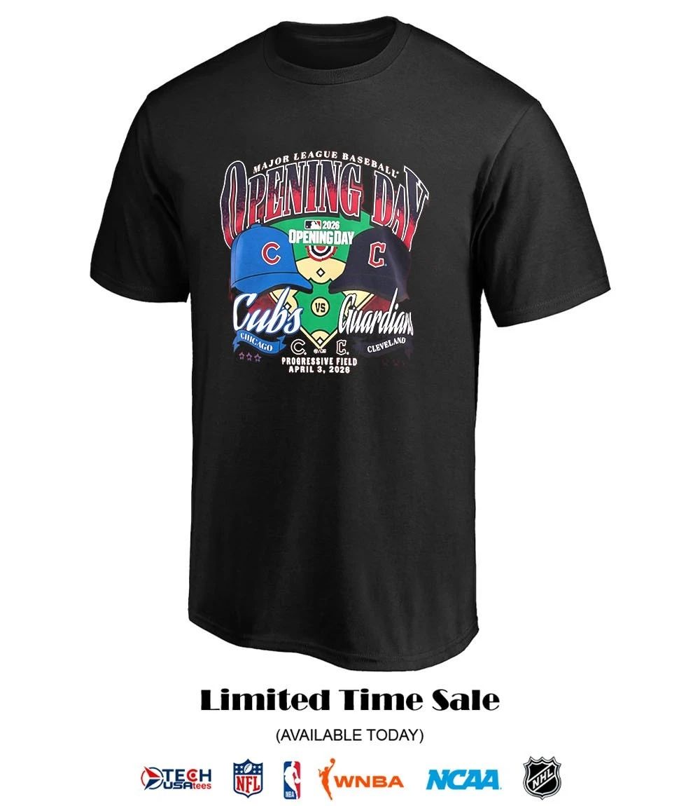 Chicago Cubs vs Cleveland Guardians 2026 MLB Opening Day T-shirt