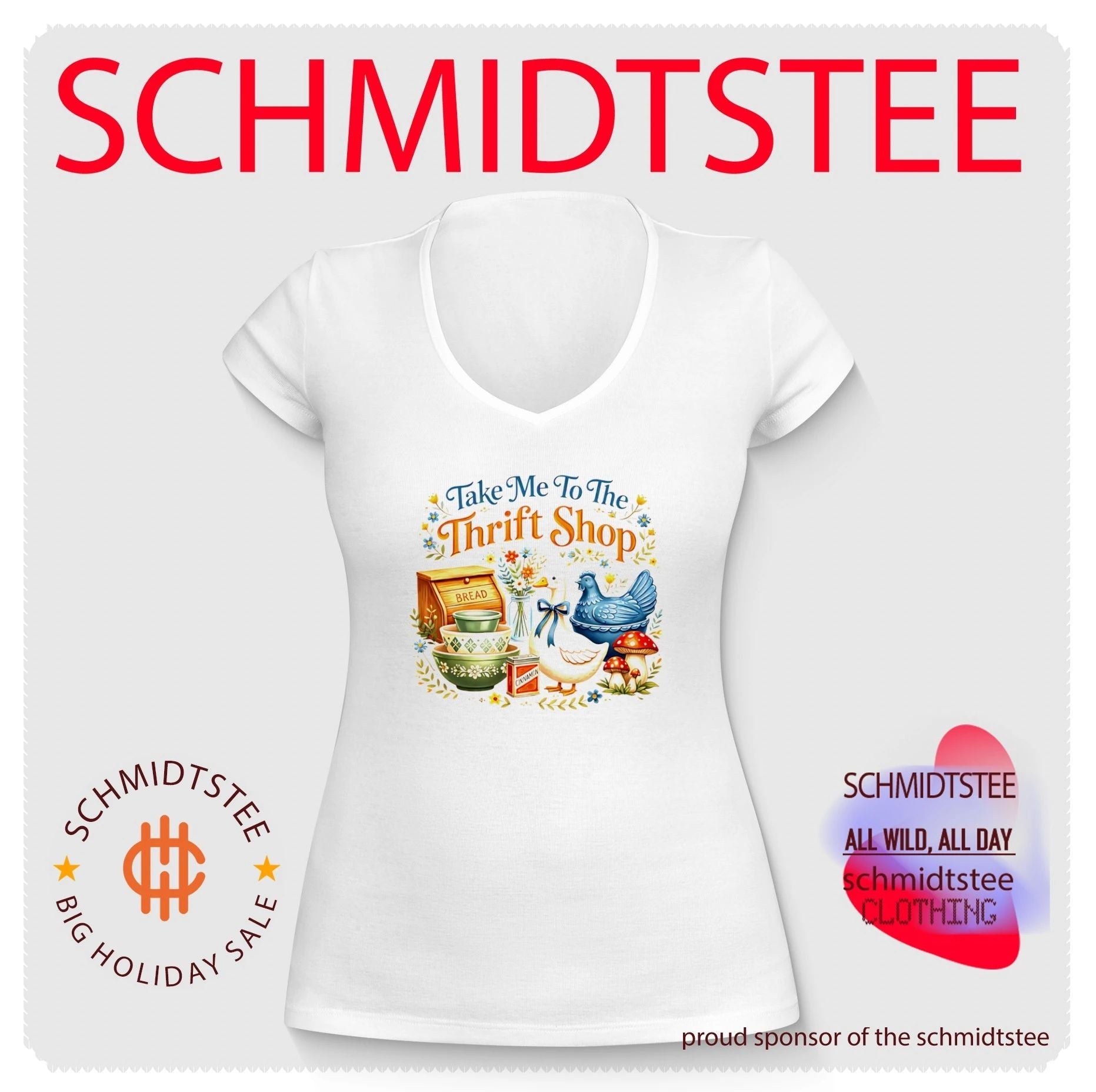 Take Me to the Thrift Shop Cottagecore Duck and Chicken shirt