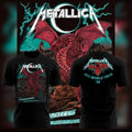 Metallica M72 World Tour 26 Cardiff Wales Principality Stadium Sunday June 28 Red Dragon Graphic T-Shirt